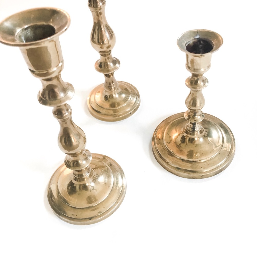 Brass Candlestick Holder Bundle